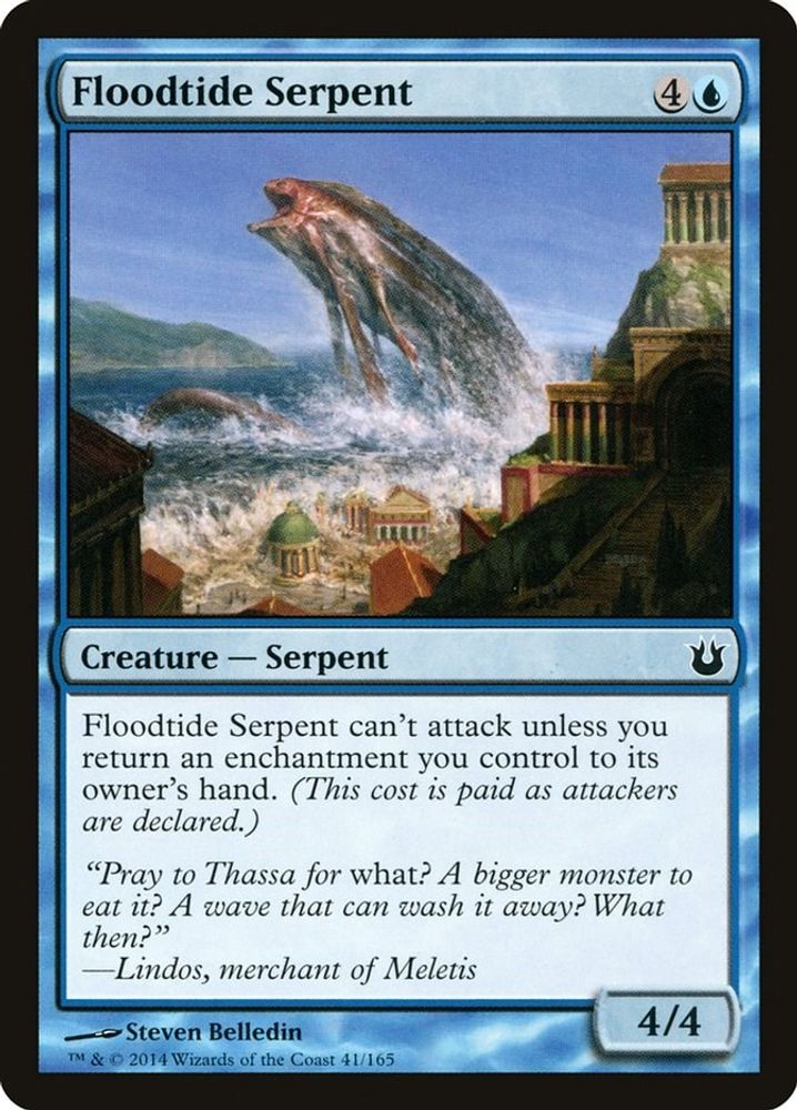2014 Magic: The Gathering: Born of the Gods (BNG) - Floodtide Serpent (#41, Common) (, Near Mint)