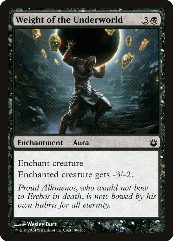 2014 Magic: The Gathering: Born of the Gods (BNG) - Weight of the Underworld (#86, Common) (, Near Mint)