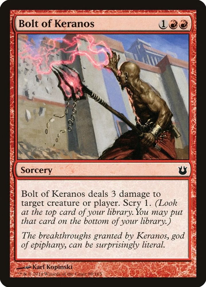 2014 Magic: The Gathering: Born of the Gods (BNG) - Bolt of Keranos (#89, Common) (, Near Mint)