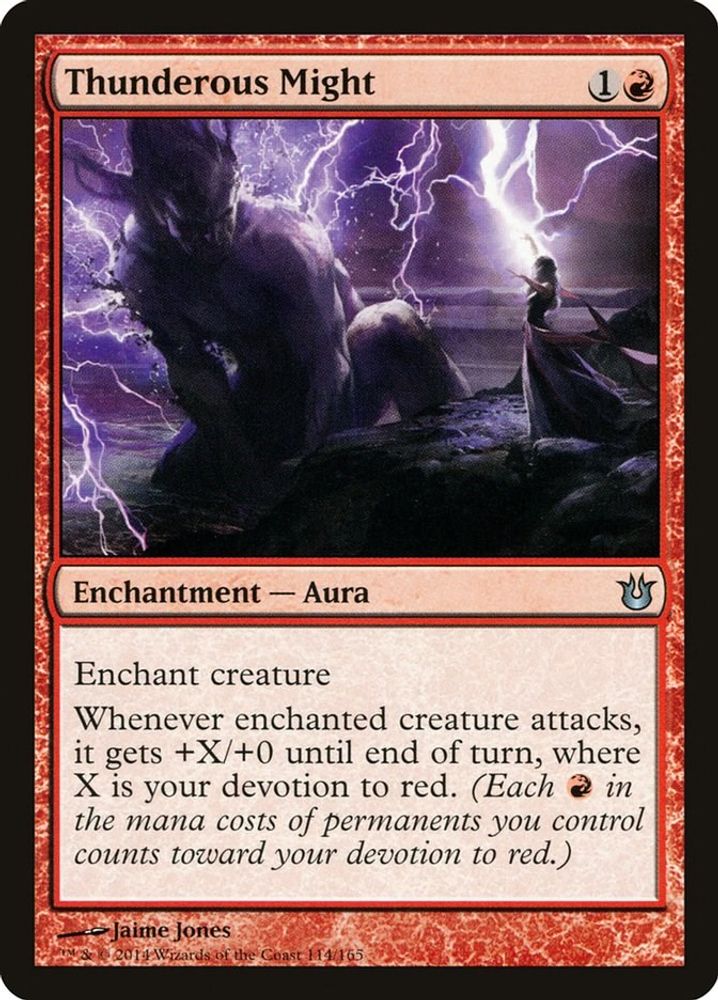 2014 Magic: The Gathering: Born of the Gods (BNG) - Thunderous Might (#114, Uncommon) (, Near Mint)