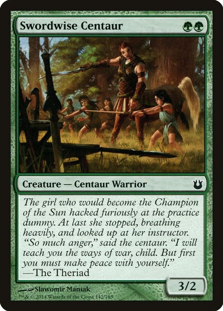 2014 Magic: The Gathering: Born of the Gods (BNG) - Swordwise Centaur (#142, Common) (, Near Mint)