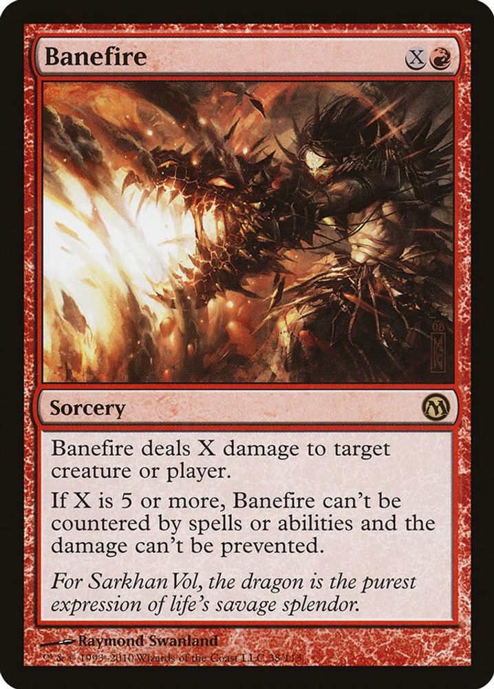 2009 Magic: The Gathering: Duels of the Planeswalkers (DPA) - Banefire (#38, Rare) (, Near Mint)