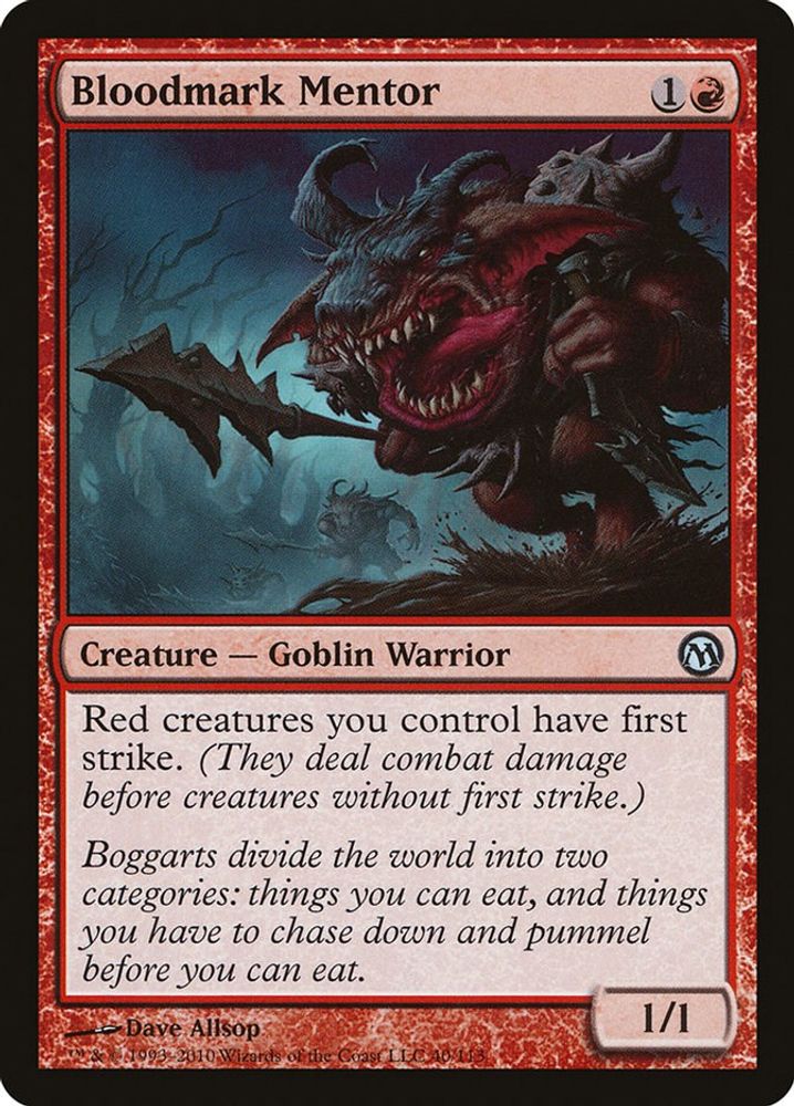 2009 Magic: The Gathering: Duels of the Planeswalkers (DPA) - Bloodmark Mentor (#40, Uncommon) (, Near Mint)