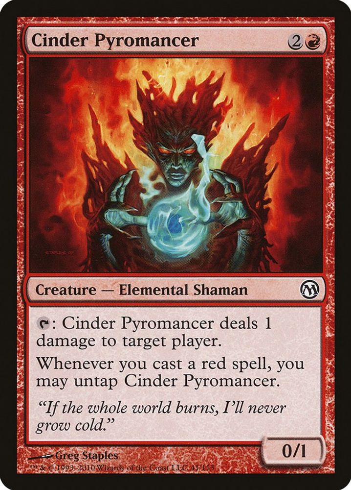2009 Magic: The Gathering: Duels of the Planeswalkers (DPA) - Cinder Pyromancer (#41, Common) (, Near Mint)