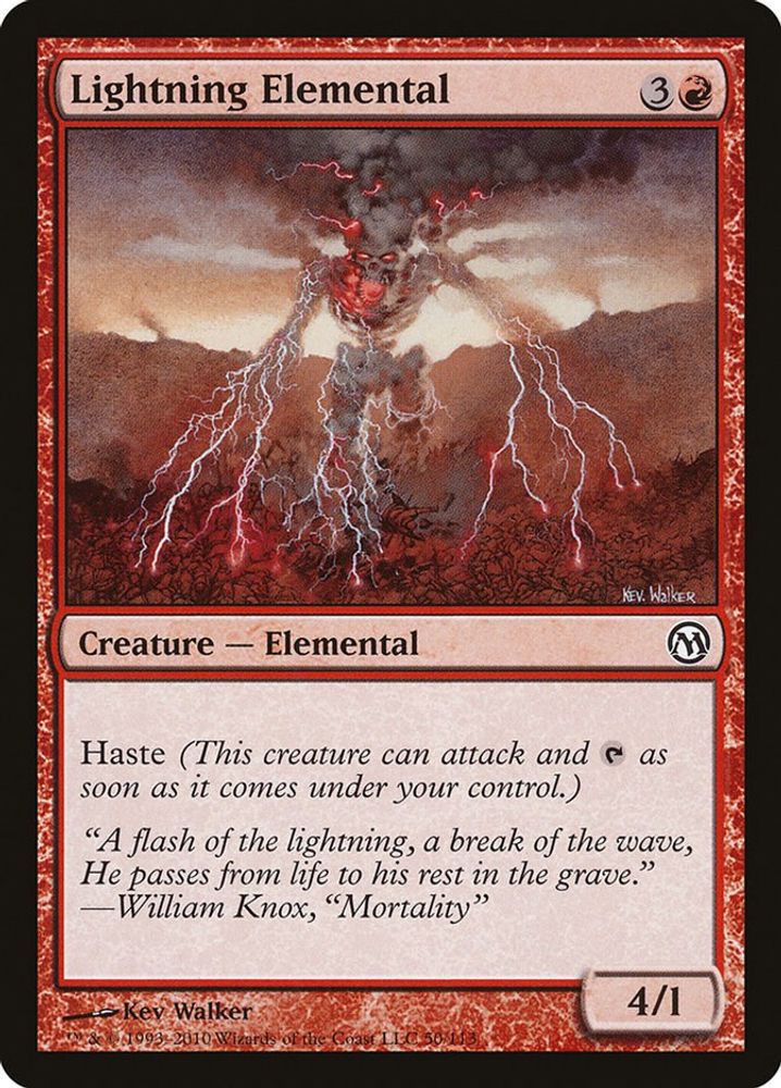 2009 Magic: The Gathering: Duels of the Planeswalkers (DPA) - Lightning Elemental (#50, Common) (, Near Mint)
