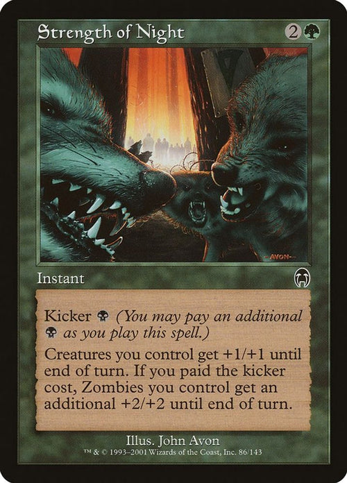 2001 Magic: The Gathering: Apocalypse (APC) - Strength of Night (#86, Common) (, Near Mint)