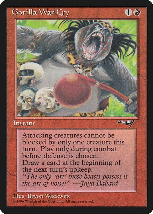 1996 Magic: The Gathering: Alliances (ALL) - Gorilla War Cry Red Club (#73a, Common) (, Near Mint)
