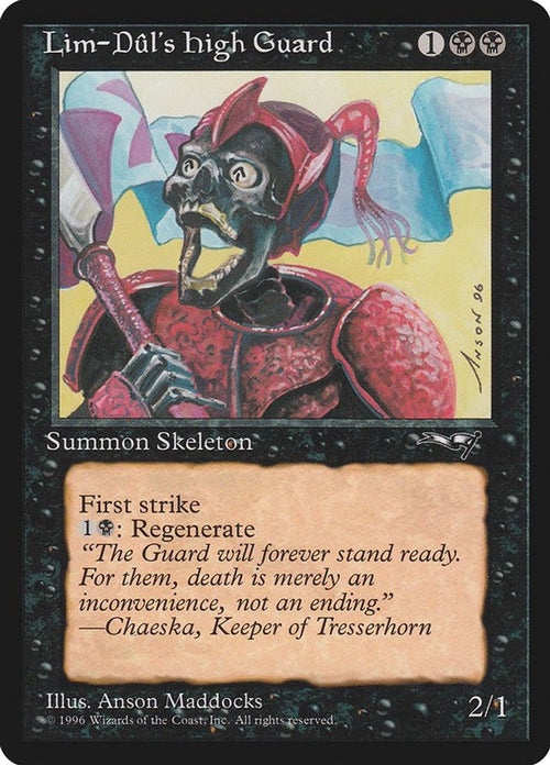 1996 Magic: The Gathering: Alliances (ALL) - Lim Duls High Guard Red Armor (#55a, Common) (, Near Mint)