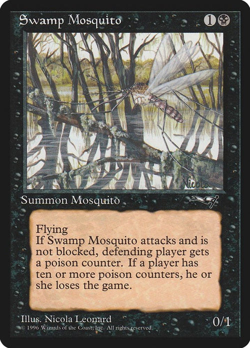 1996 Magic: The Gathering: Alliances (ALL) - Swamp Mosquito Fallen Tree (#63a, Common) (, Near Mint)