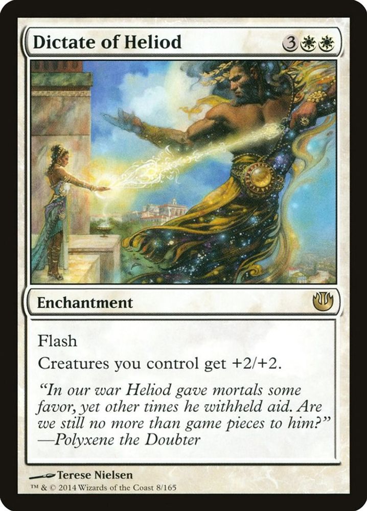 2014 Magic: The Gathering: Journey Into Nyx (JOU) - Dictate of Heliod (#8, Rare) (, Near Mint)