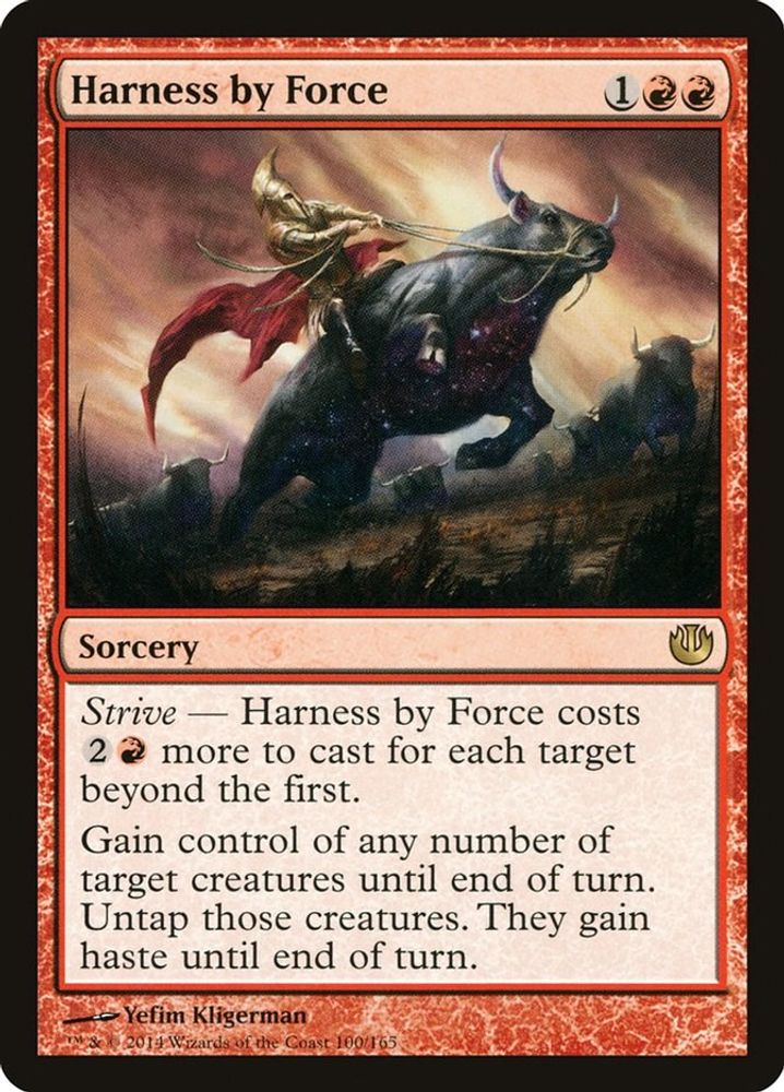 2014 Magic: The Gathering: Journey Into Nyx (JOU) - Harness by Force (#100, Rare) (Foil, Near Mint)