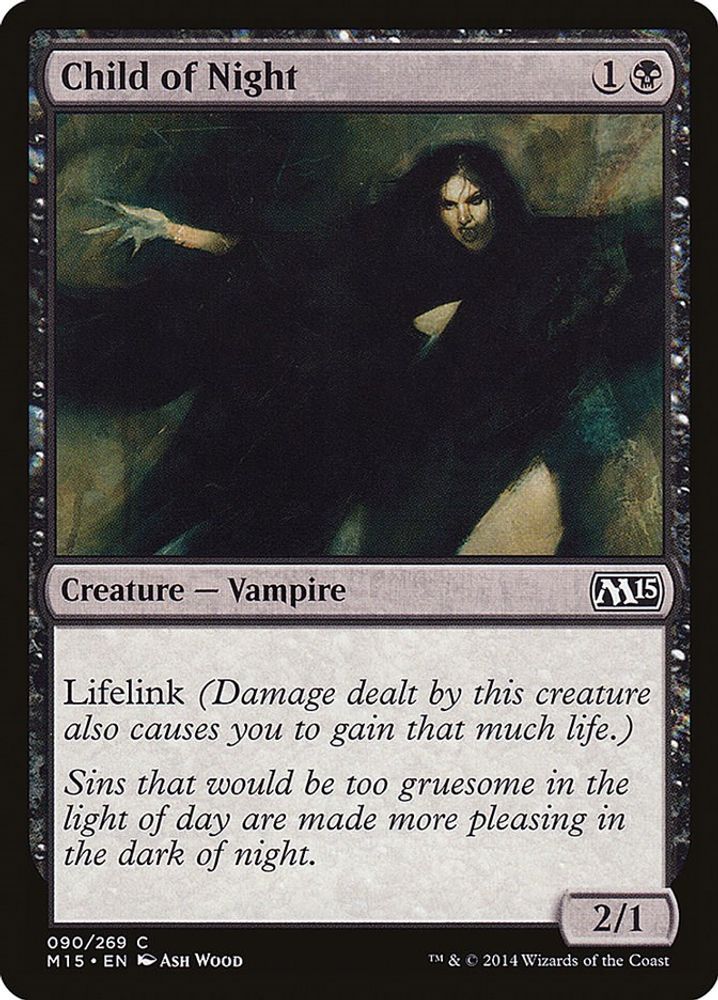 2014 Magic: The Gathering: Magic 2015 (M15) (M15) - Child of Night (#90, Common) (, Near Mint)