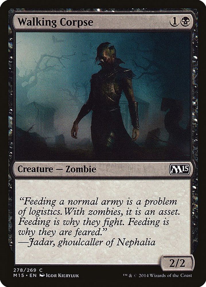2014 Magic: The Gathering: Magic 2015 (M15) (M15) - Walking Corpse (#278, Common) (, Near Mint)