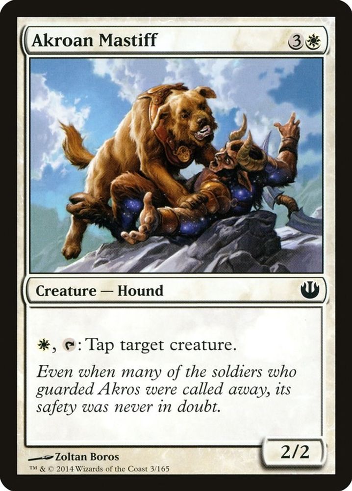 2014 Magic: The Gathering: Journey Into Nyx (JOU) - Akroan Mastiff (#3, Common) (, Near Mint)