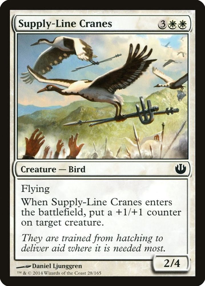 2014 Magic: The Gathering: Journey Into Nyx (JOU) - Supply Line Cranes (#28, Common) (, Near Mint)