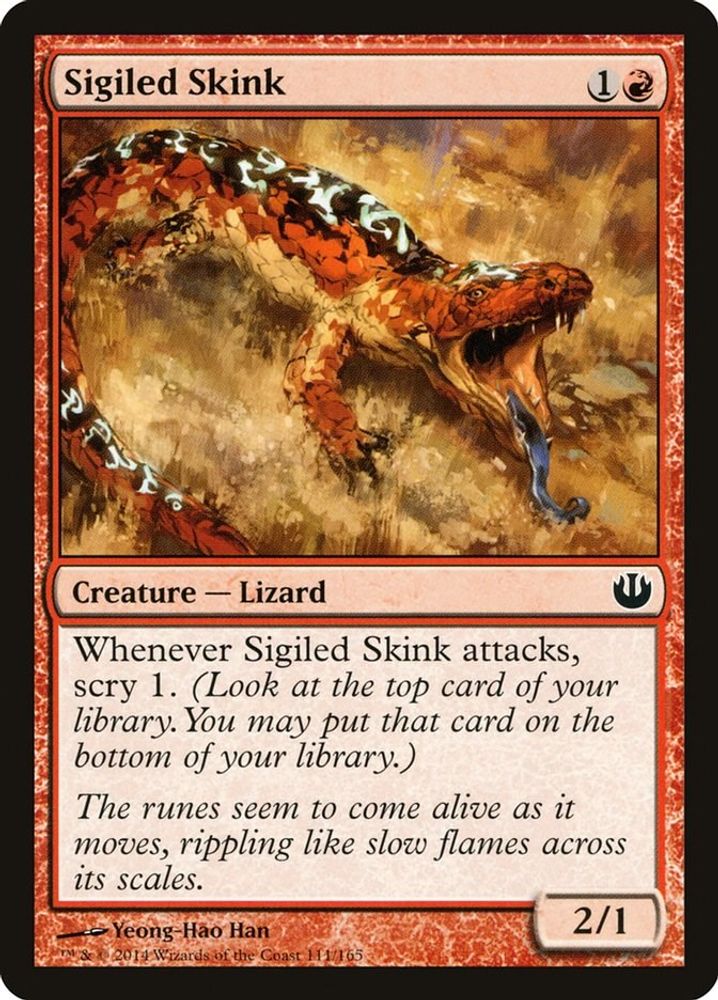 2014 Magic: The Gathering: Journey Into Nyx (JOU) - Sigiled Skink (#111, Common) (, Near Mint)