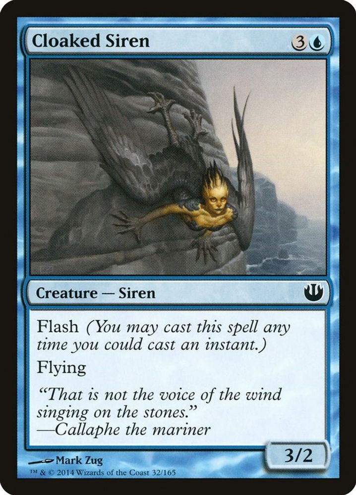 2014 Magic: The Gathering: Journey Into Nyx (JOU) - Cloaked Siren (#32, Common) (, Near Mint)