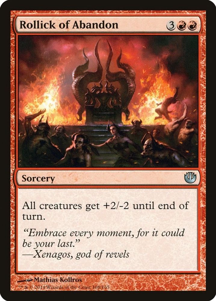 2014 Magic: The Gathering: Journey Into Nyx (JOU) - Rollick of Abandon (#108, Uncommon) (, Near Mint)