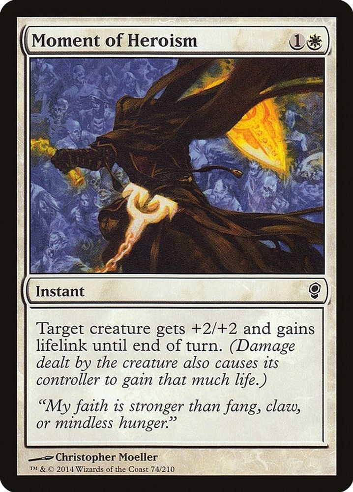 2014 Magic: The Gathering: Conspiracy (CNS) - Moment of Heroism (#74, Common) (, Near Mint)