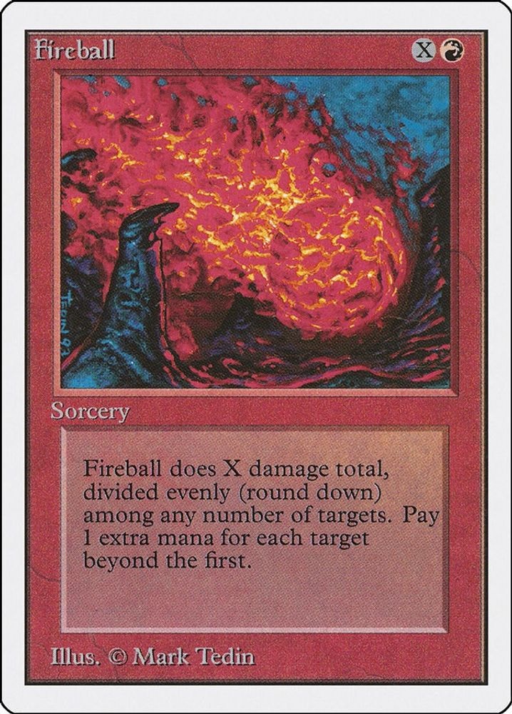 1993 Magic: The Gathering: Unlimited Edition (2ED) - Fireball (#150, Common) (, Lightly Played)