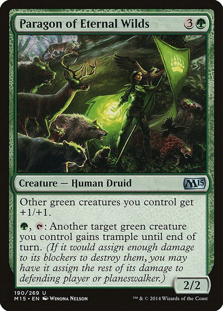 2014 Magic: The Gathering: Magic 2015 (M15) (M15) - Paragon of Eternal Wilds (#190, Uncommon) (, Near Mint)