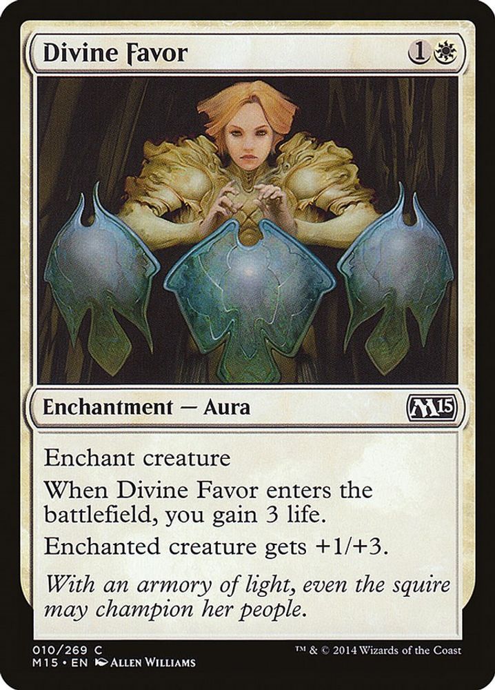 2014 Magic: The Gathering: Magic 2015 (M15) (M15) - Divine Favor (#10, Common) (, Near Mint)