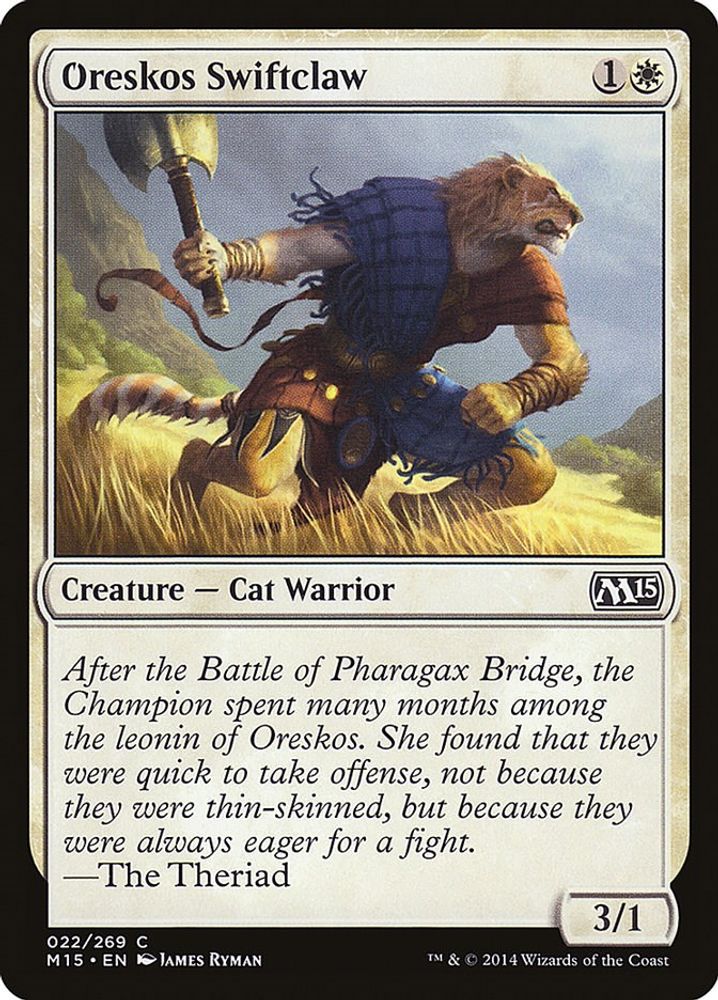 2014 Magic: The Gathering: Magic 2015 (M15) (M15) - Oreskos Swiftclaw (#22, Common) (, Near Mint)