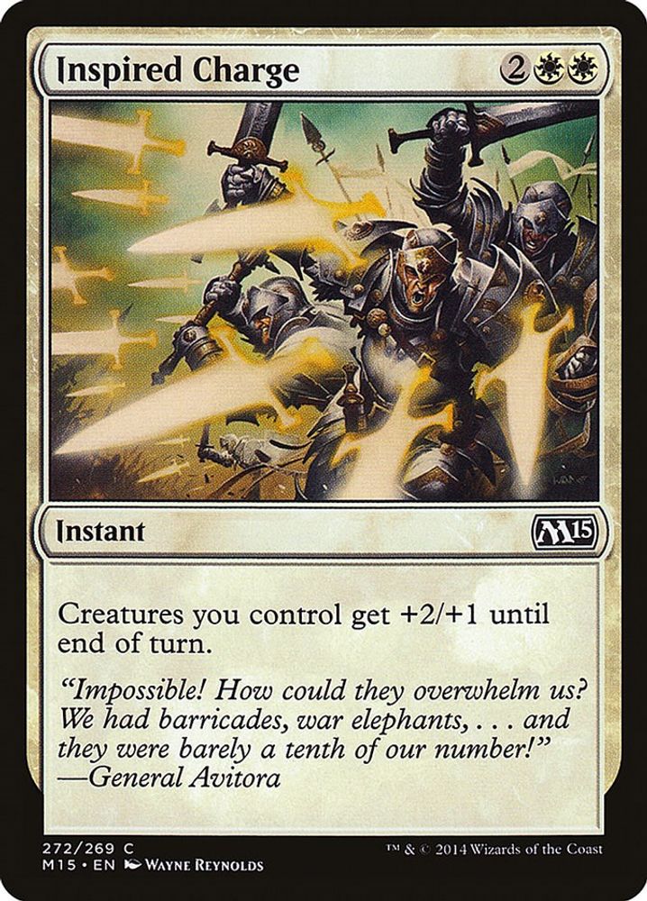 2014 Magic: The Gathering: Magic 2015 (M15) (M15) - Inspired Charge (#272, Common) (, Near Mint)
