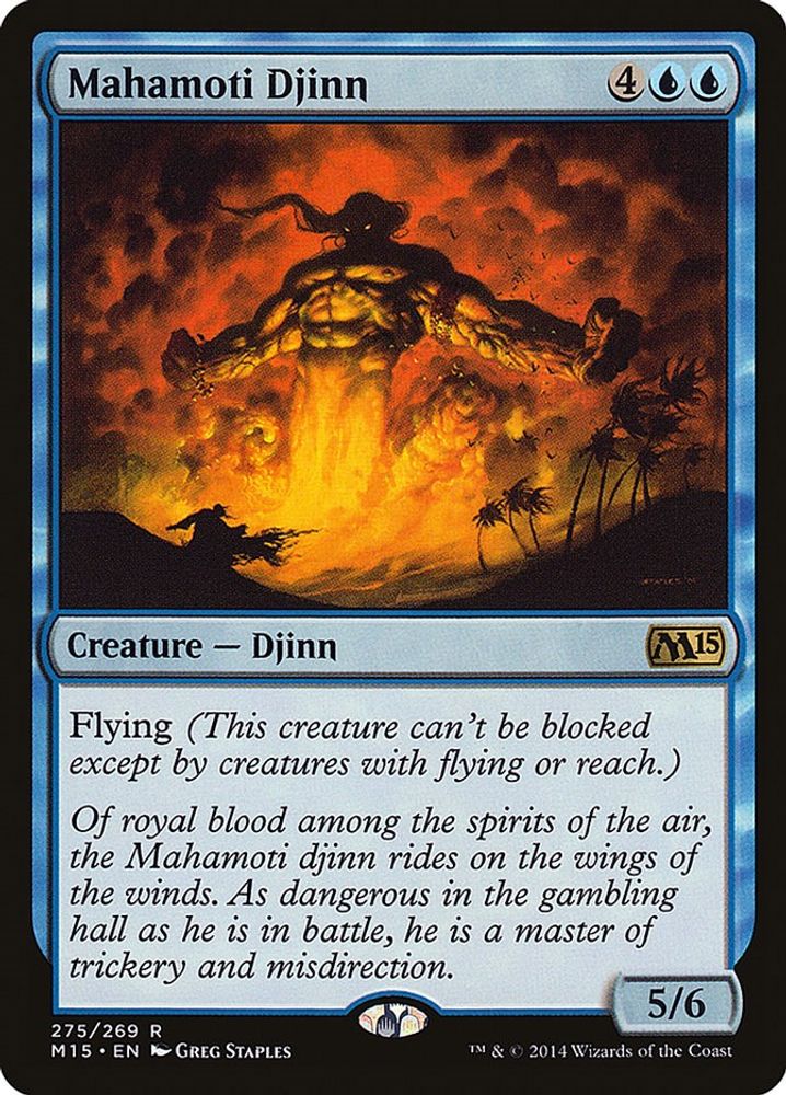 2014 Magic: The Gathering: Magic 2015 (M15) (M15) - Mahamoti Djinn (#275, Rare) (, Near Mint)