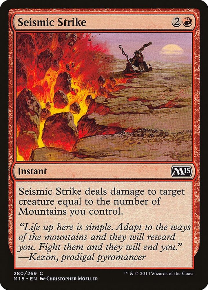 2014 Magic: The Gathering: Magic 2015 (M15) (M15) - Seismic Strike (#280, Common) (, Near Mint)