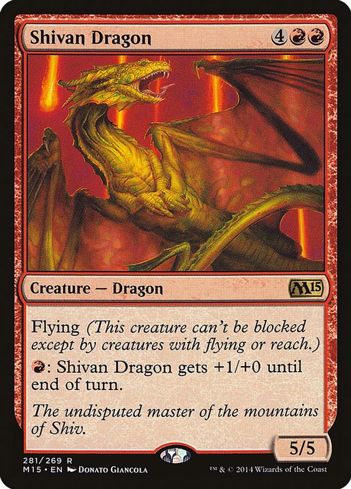 2014 Magic: The Gathering: Magic 2015 (M15) (M15) - Shivan Dragon (#281, Rare) (, Near Mint)