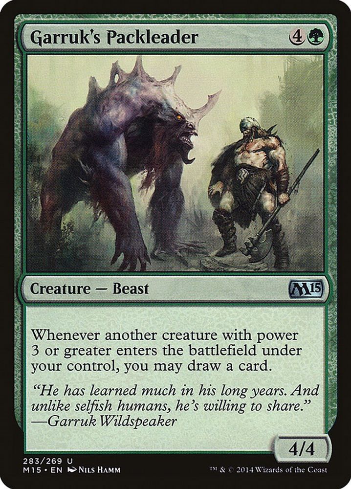 2014 Magic: The Gathering: Magic 2015 (M15) (M15) - Garruks Packleader (#283, Uncommon) (, Near Mint)