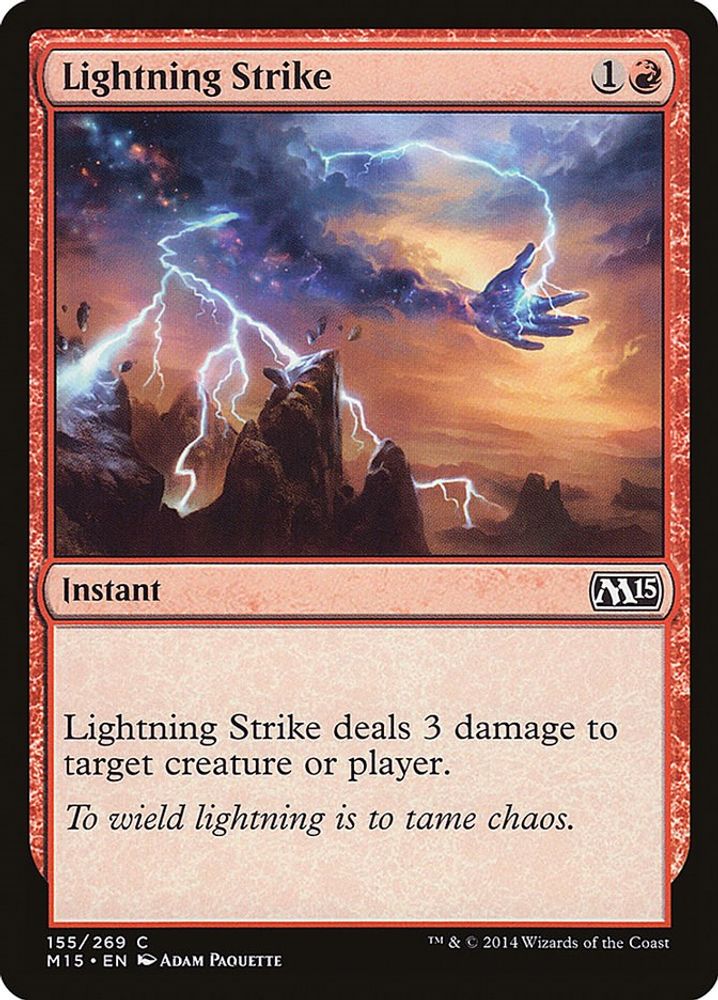 2014 Magic: The Gathering: Magic 2015 (M15) (M15) - Lightning Strike (#155, Common) (, Near Mint)