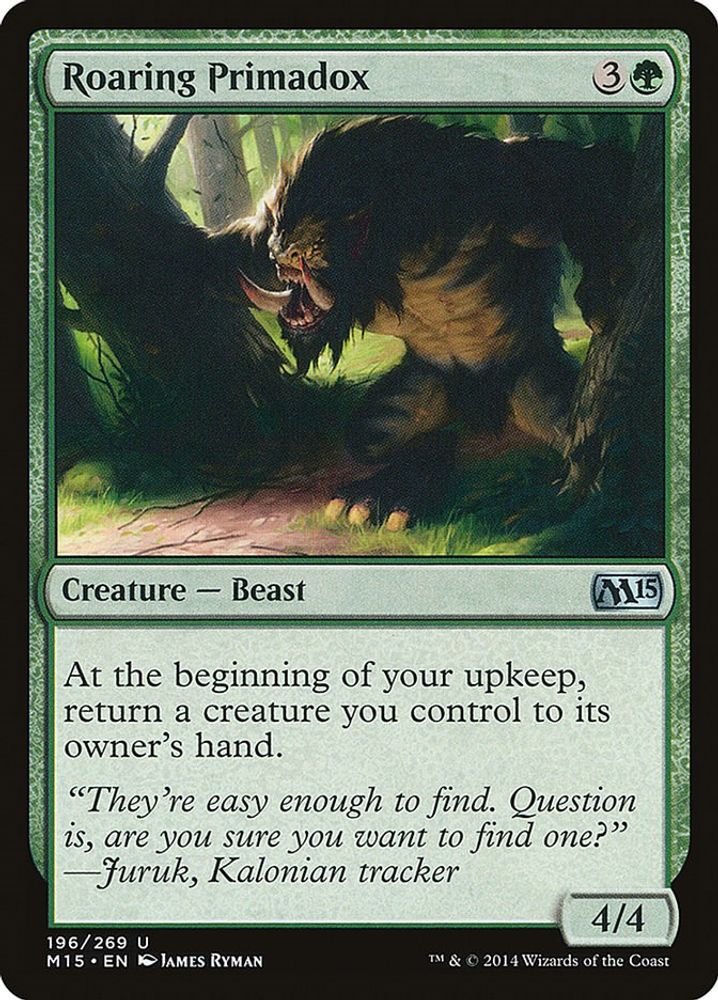 2014 Magic: The Gathering: Magic 2015 (M15) (M15) - Roaring Primadox (#196, Uncommon) (, Near Mint)