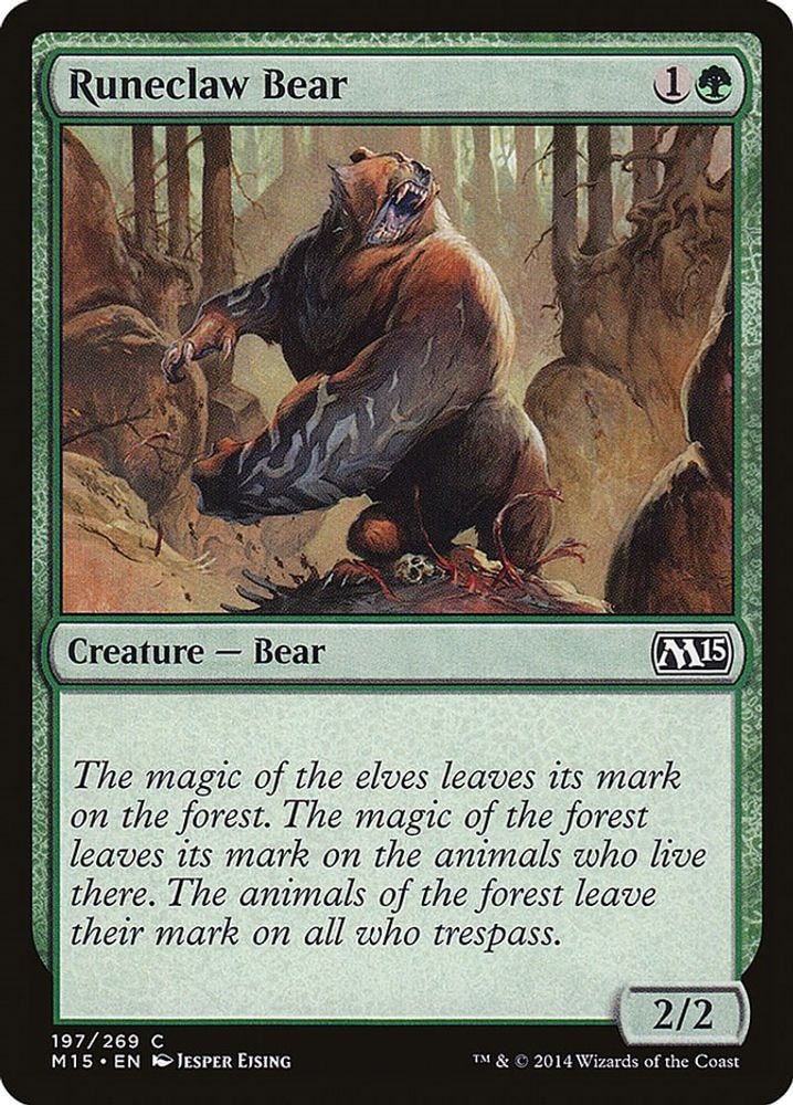 2014 Magic: The Gathering: Magic 2015 (M15) (M15) - Runeclaw Bear (#197, Common) (, Near Mint)