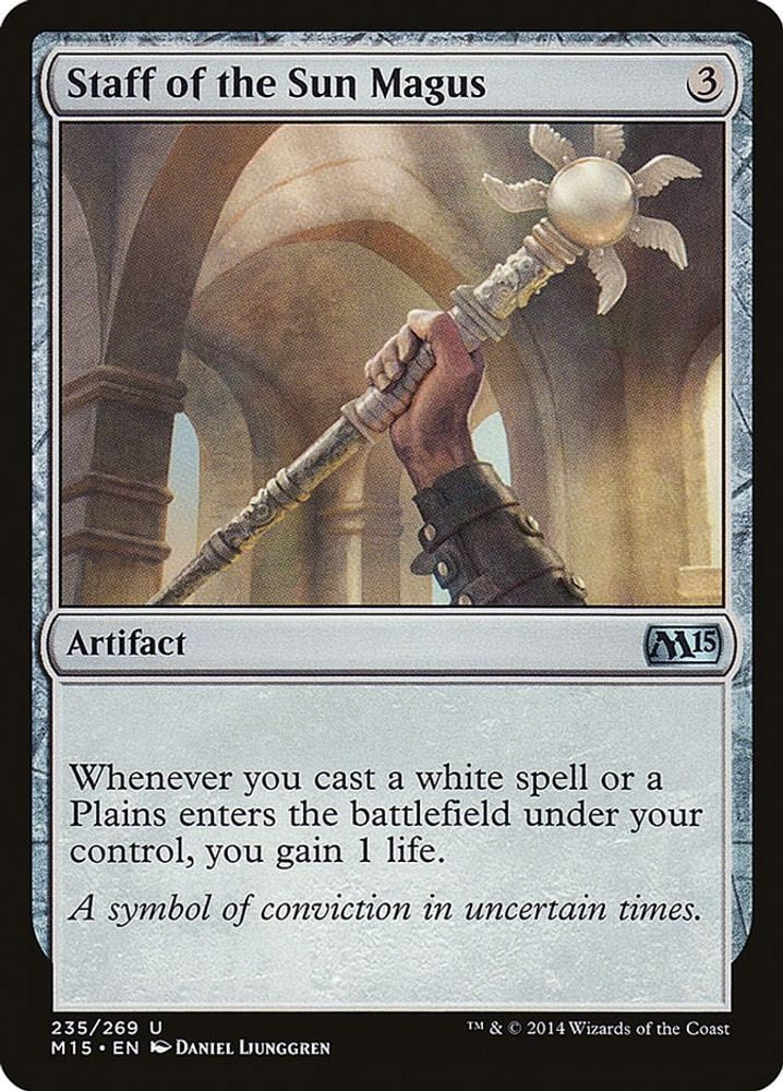 2014 Magic: The Gathering: Magic 2015 (M15) (M15) - Staff of the Sun Magus (#235, Uncommon) (, Near Mint)
