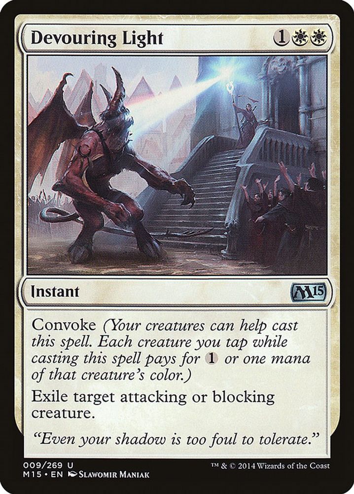 2014 Magic: The Gathering: Magic 2015 (M15) (M15) - Devouring Light (#9, Uncommon) (, Near Mint)