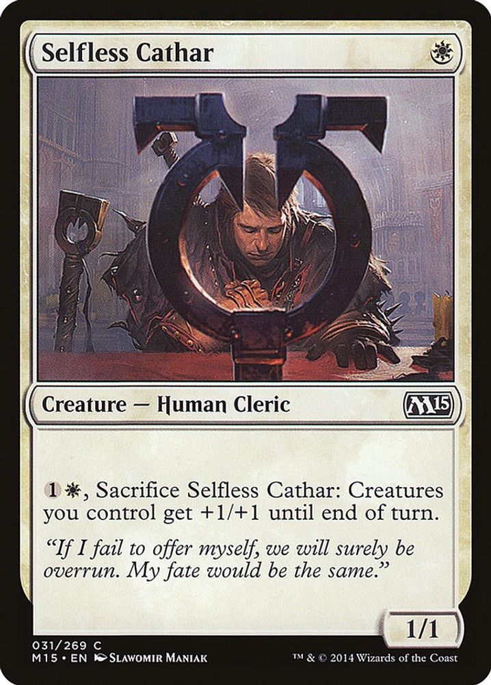 2014 Magic: The Gathering: Magic 2015 (M15) (M15) - Selfless Cathar (#31, Common) (, Near Mint)