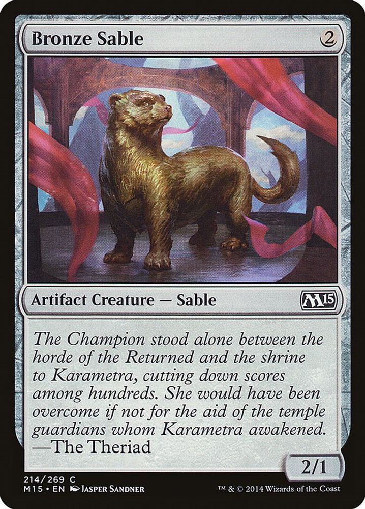2014 Magic: The Gathering: Magic 2015 (M15) (M15) - Bronze Sable (#214, Common) (, Near Mint)