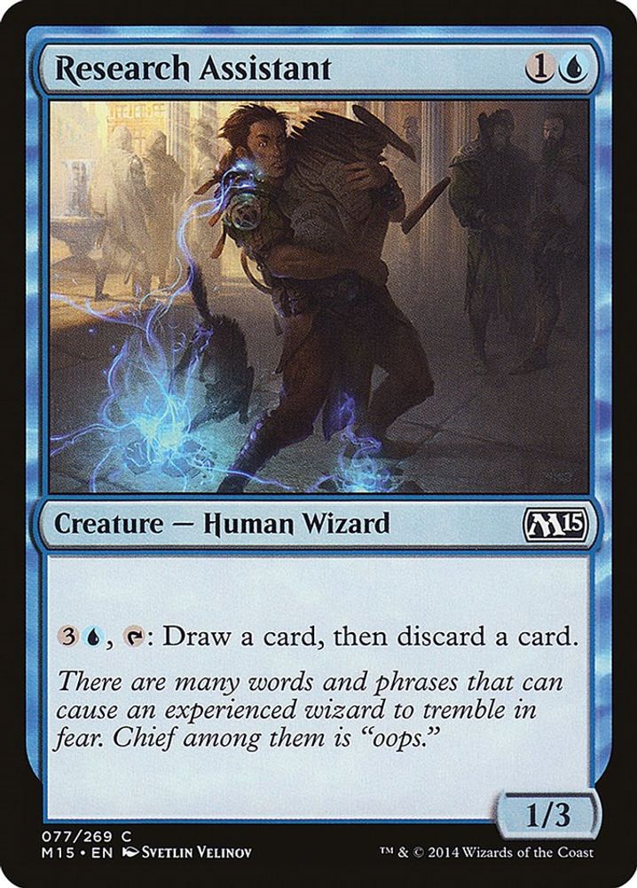 2014 Magic: The Gathering: Magic 2015 (M15) (M15) - Research Assistant (#77, Common) (, Near Mint)
