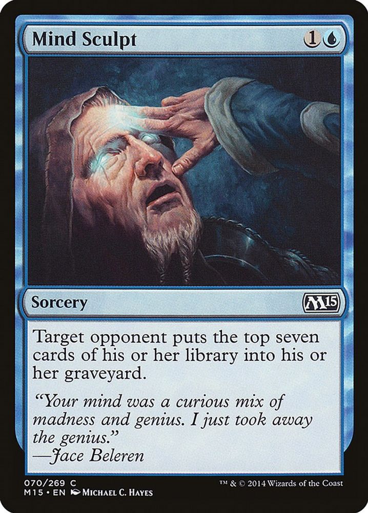 2014 Magic: The Gathering: Magic 2015 (M15) (M15) - Mind Sculpt (#70, Common) (, Near Mint)