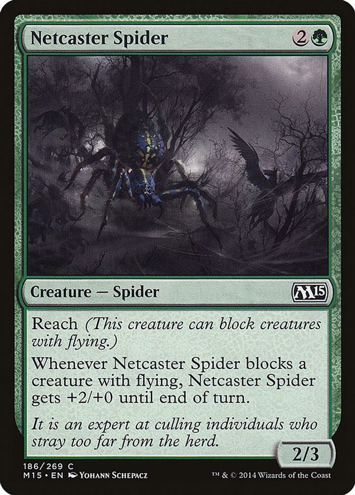 2014 Magic: The Gathering: Magic 2015 (M15) (M15) - Netcaster Spider (#186, Common) (, Near Mint)
