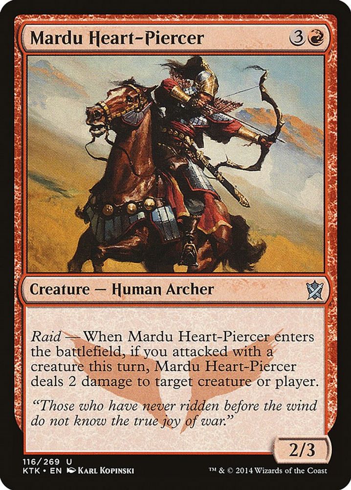 2014 Magic: The Gathering: Khans of Tarkir (KTK) - Mardu Heart Piercer (#116, Uncommon) (, Near Mint)
