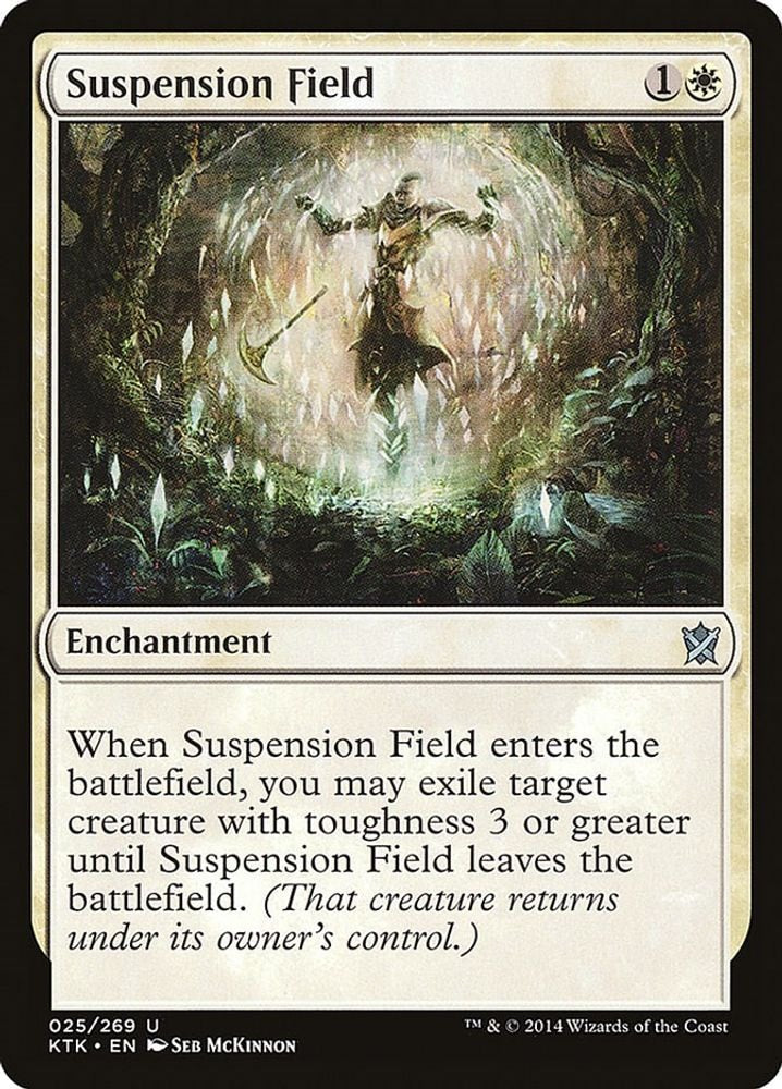2014 Magic: The Gathering: Khans of Tarkir (KTK) - Suspension Field (#25, Uncommon) (, Near Mint)