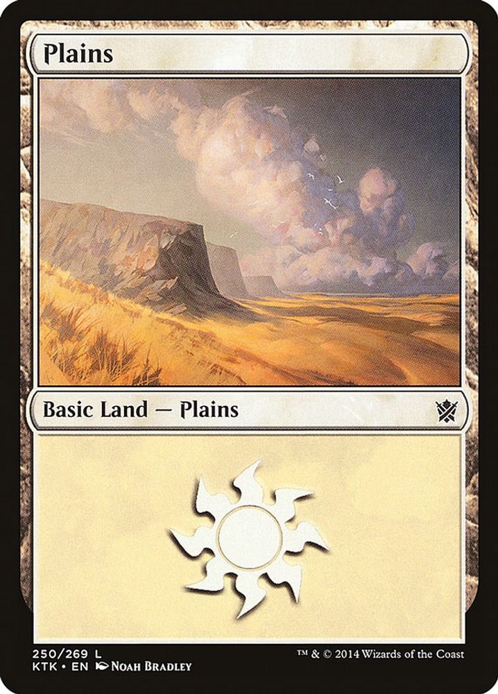 2014 Magic: The Gathering: Khans of Tarkir (KTK) - Plains 250 (#250, Land) (, Near Mint)