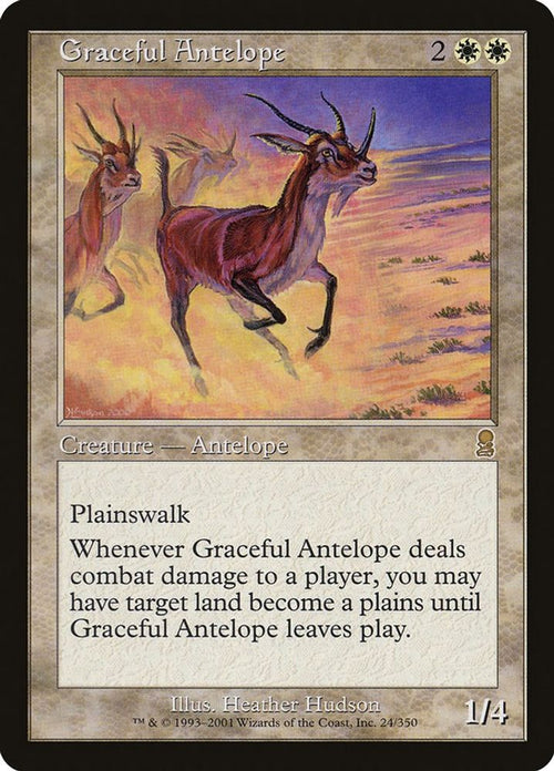 2001 Magic: The Gathering: Odyssey (ODY) - Graceful Antelope (#24, Rare) (, Near Mint)