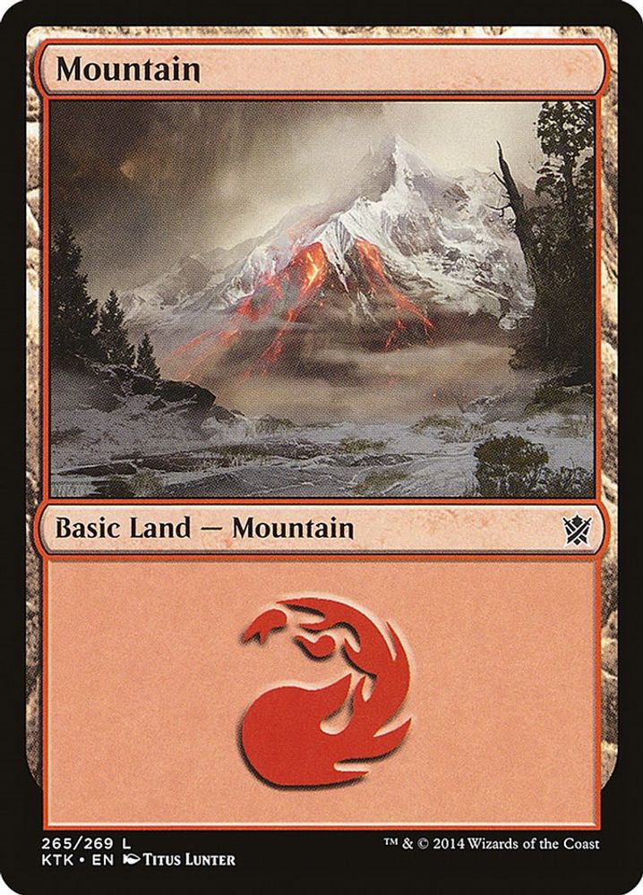 2014 Magic: The Gathering: Khans of Tarkir (KTK) - Mountain 265 (#265, Land) (, Near Mint)