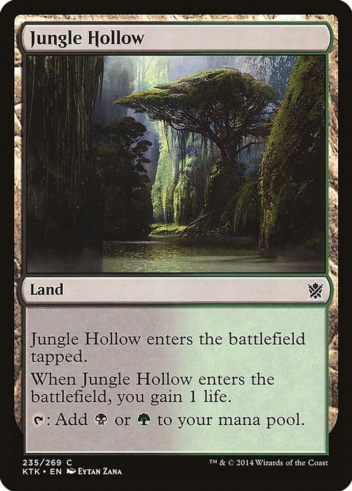 2014 Magic: The Gathering: Khans of Tarkir (KTK) - Jungle Hollow (#235, Common) (, Near Mint)
