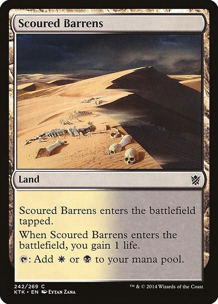 2014 Magic: The Gathering: Khans of Tarkir (KTK) - Scoured Barrens (#242, Common) (, Near Mint)