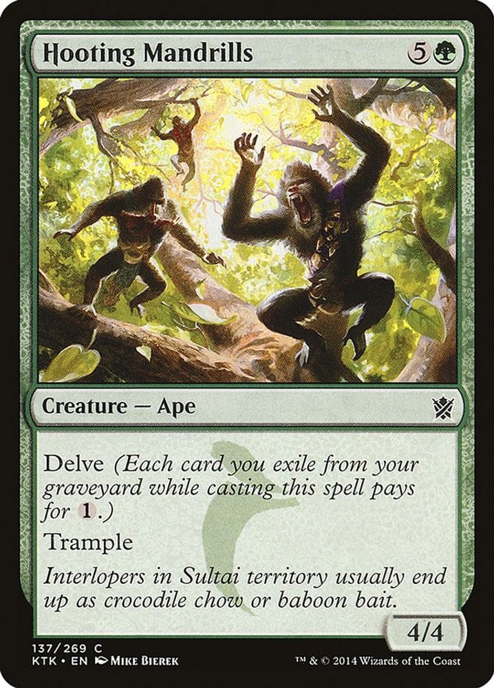 2014 Magic: The Gathering: Khans of Tarkir (KTK) - Hooting Mandrills (#137, Common) (, Near Mint)